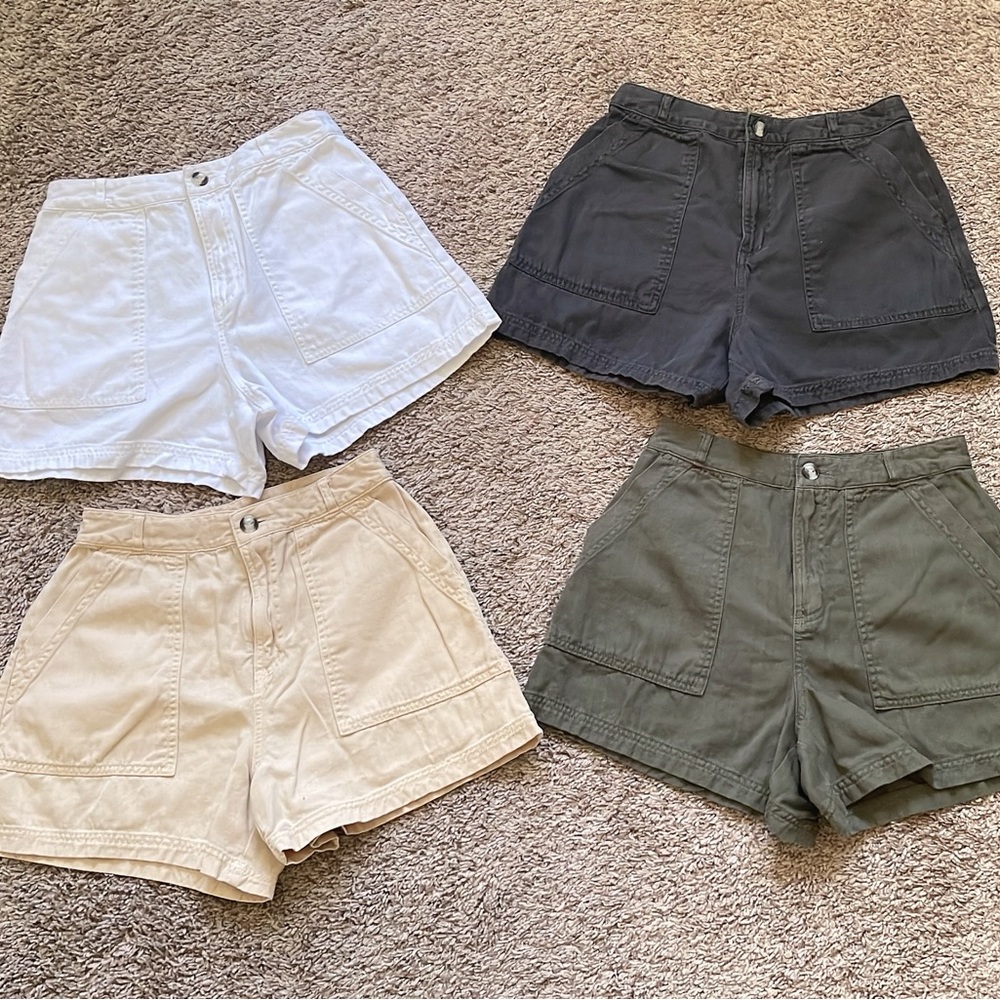 universal thread high waist linen blend shorts